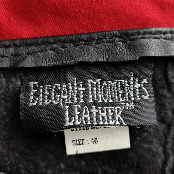 Elegant Moments Black 100% Leather Bra size 40 - Picture 4 of 6